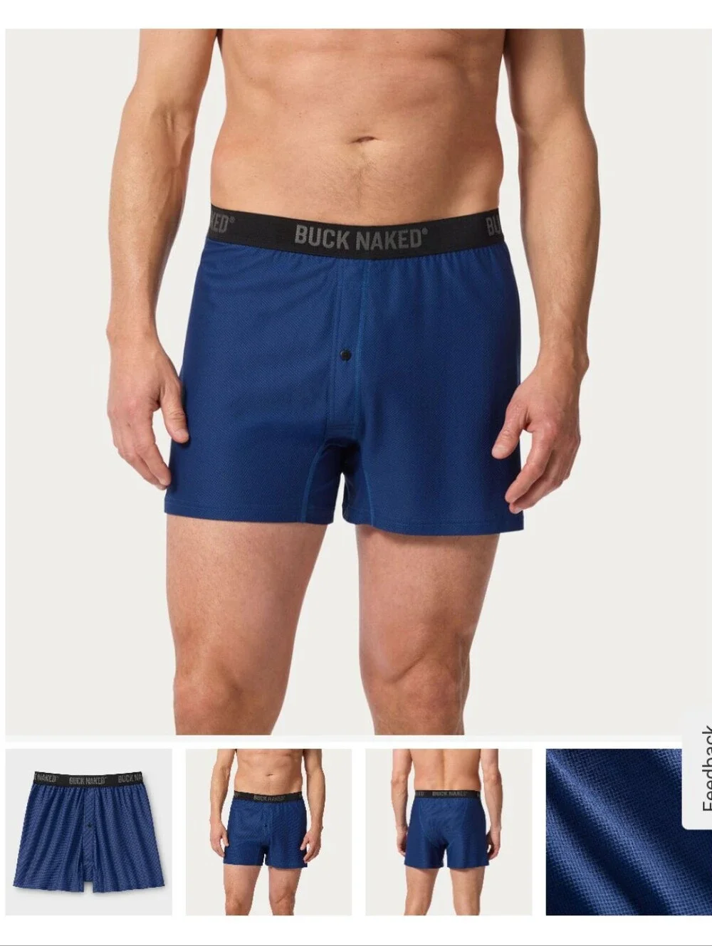 NWT Duluth Trading Co Buck Naked Underwear Navy with Black Accents 4XL